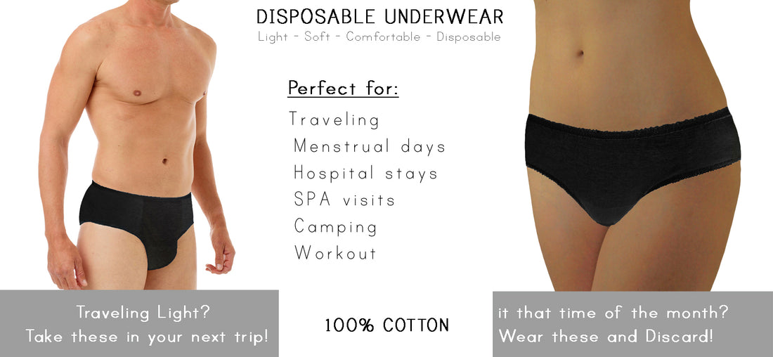 Discover the Ultimate Travel Companion:  Underworks Cotton Disposable Underwear