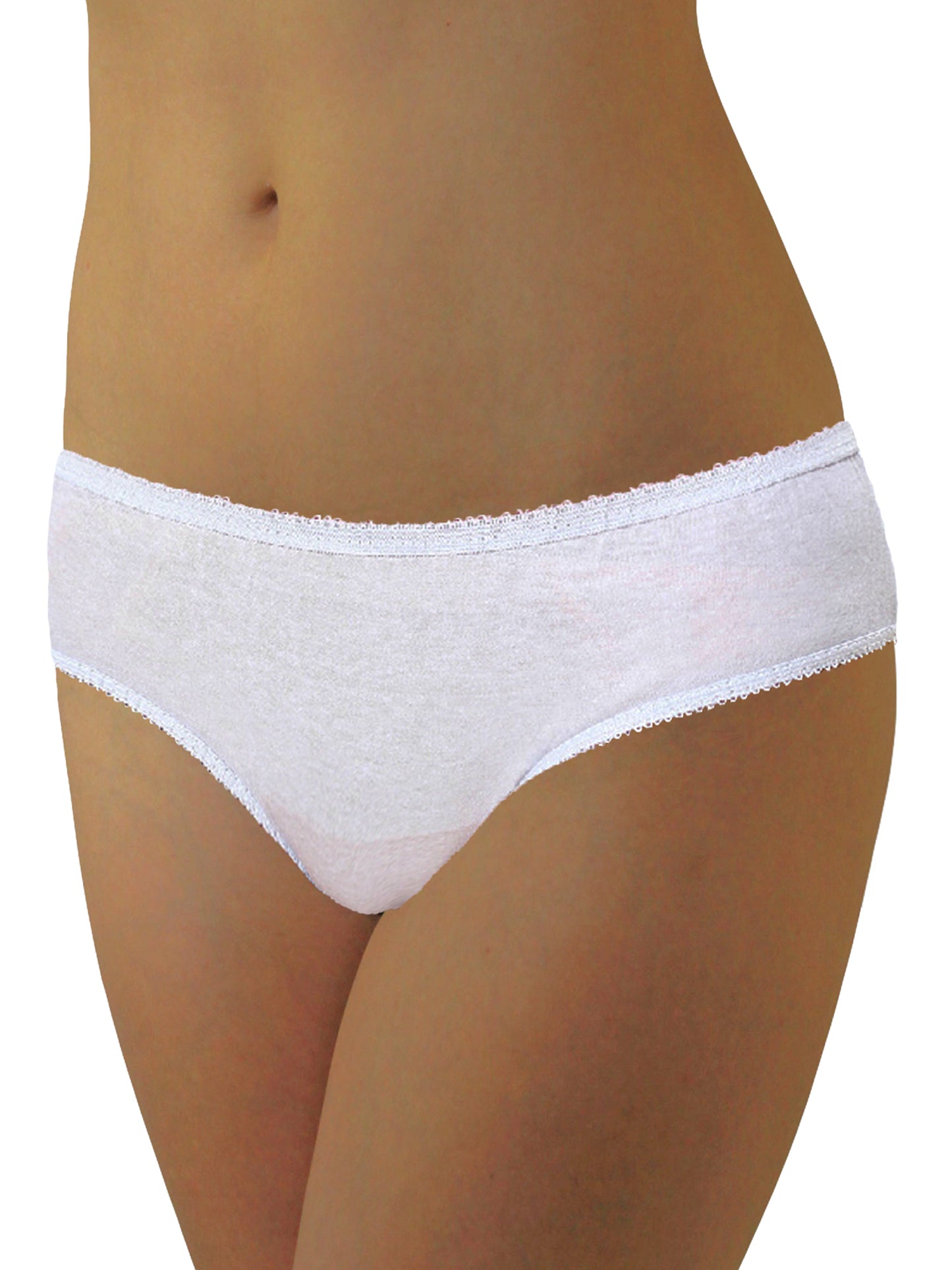 Underworks Womens Disposable Underwear 100% Cotton - For Travel- Hospital Stays- Emergencies 10-Pack